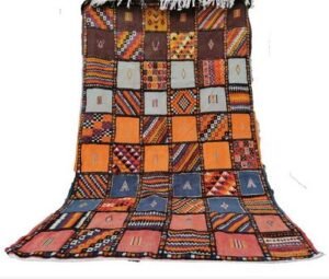 Handmade Large Moroccan Berber Rug. Camel Wool Carpet